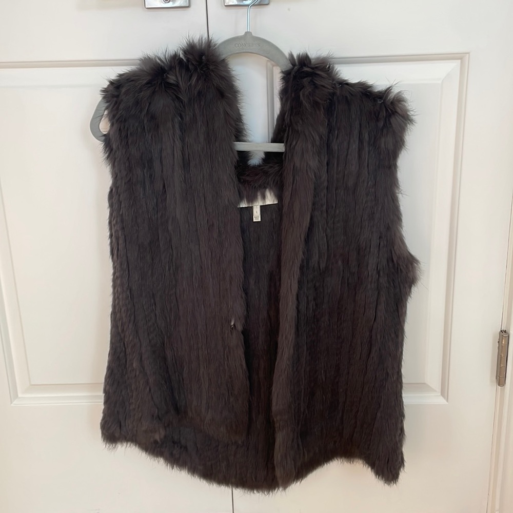 Joie Rabbit Fur Vest Size L